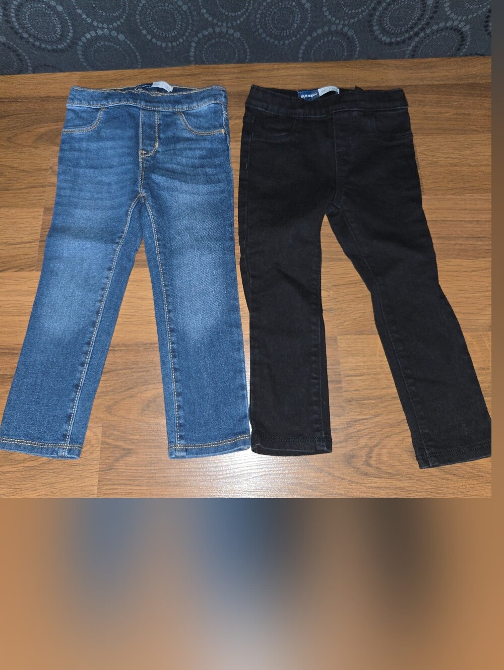 Kids Stretch Denim & Black Jegging Pants - 2 Pack